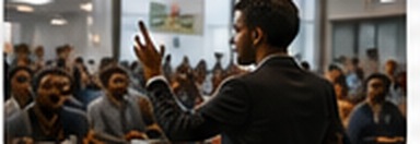 Conférence devant un public