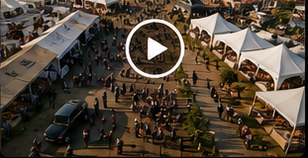 Vue aérienne du village du Festival TADAGBÉ